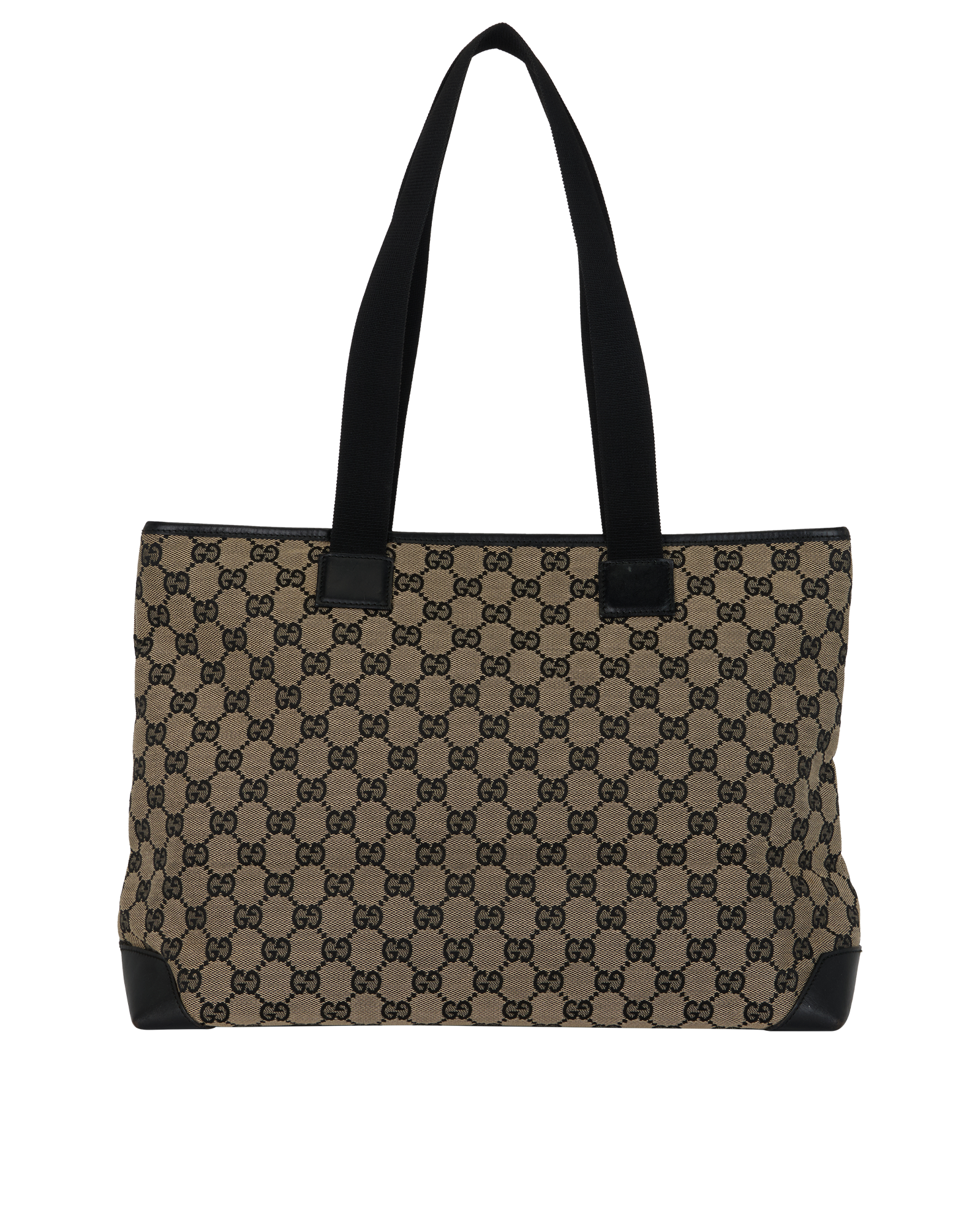 GG Tote, &pound;495, Handbags, Beige/Black, Canvas, Back view